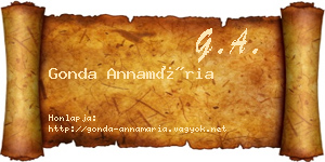 Gonda Annamária névjegykártya